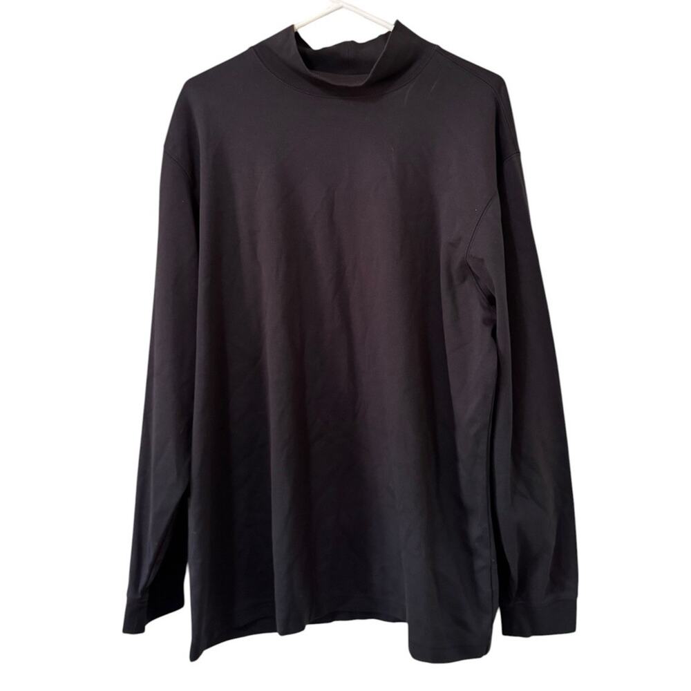 LL Beans Unisex Size XL REG Long Sleeve Mock Neck Shirt Cotton Everyday Casual